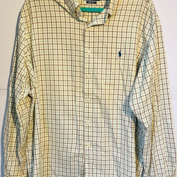 Ralph Lauren Classic Fit Plaid Shirt Men’s XXL  Long Sleeve Button-Down - Picture 1 of 4